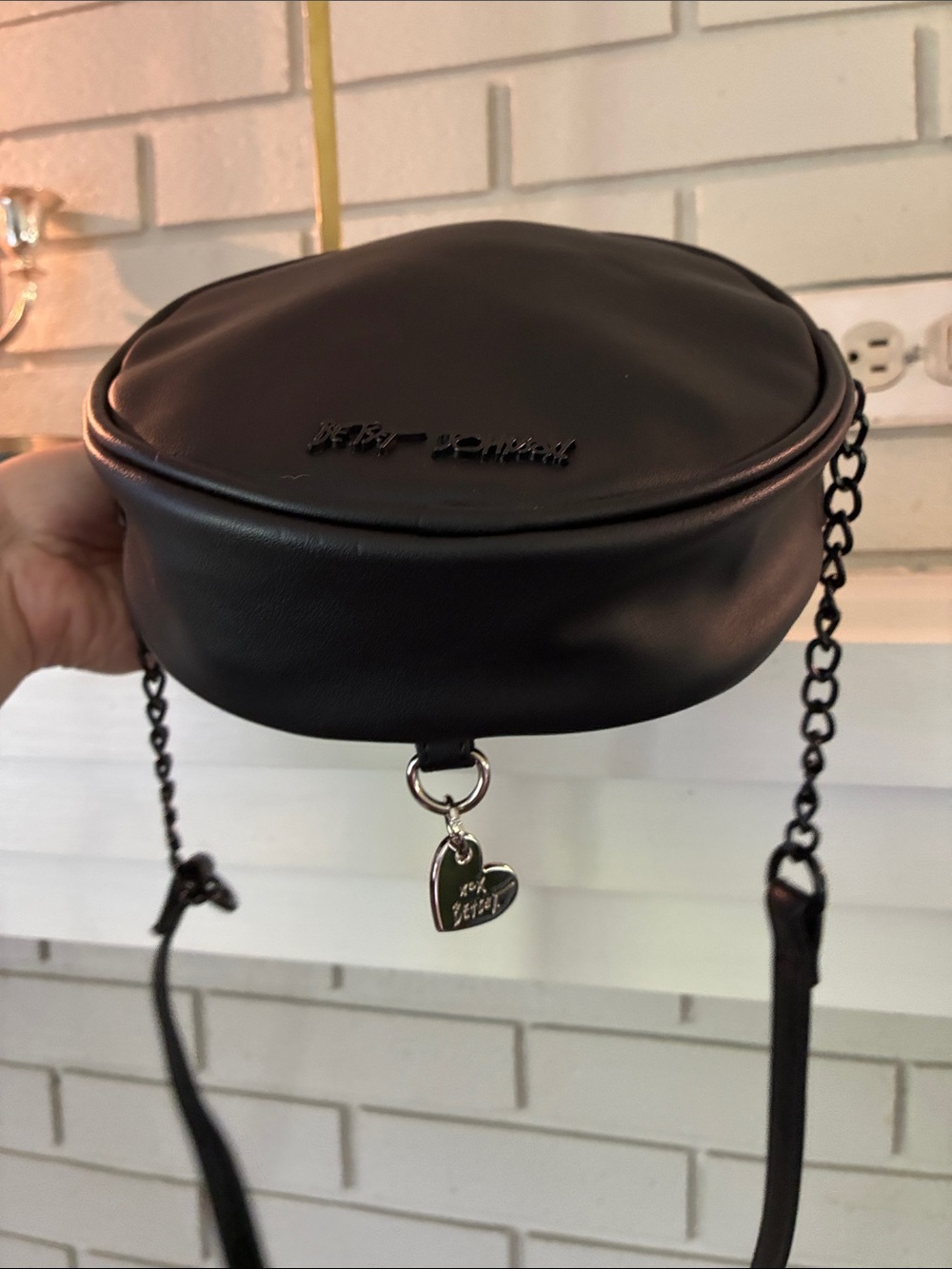 Betsey Johnson Black Cat Face Crossbody Bag - Picture 7 of 9